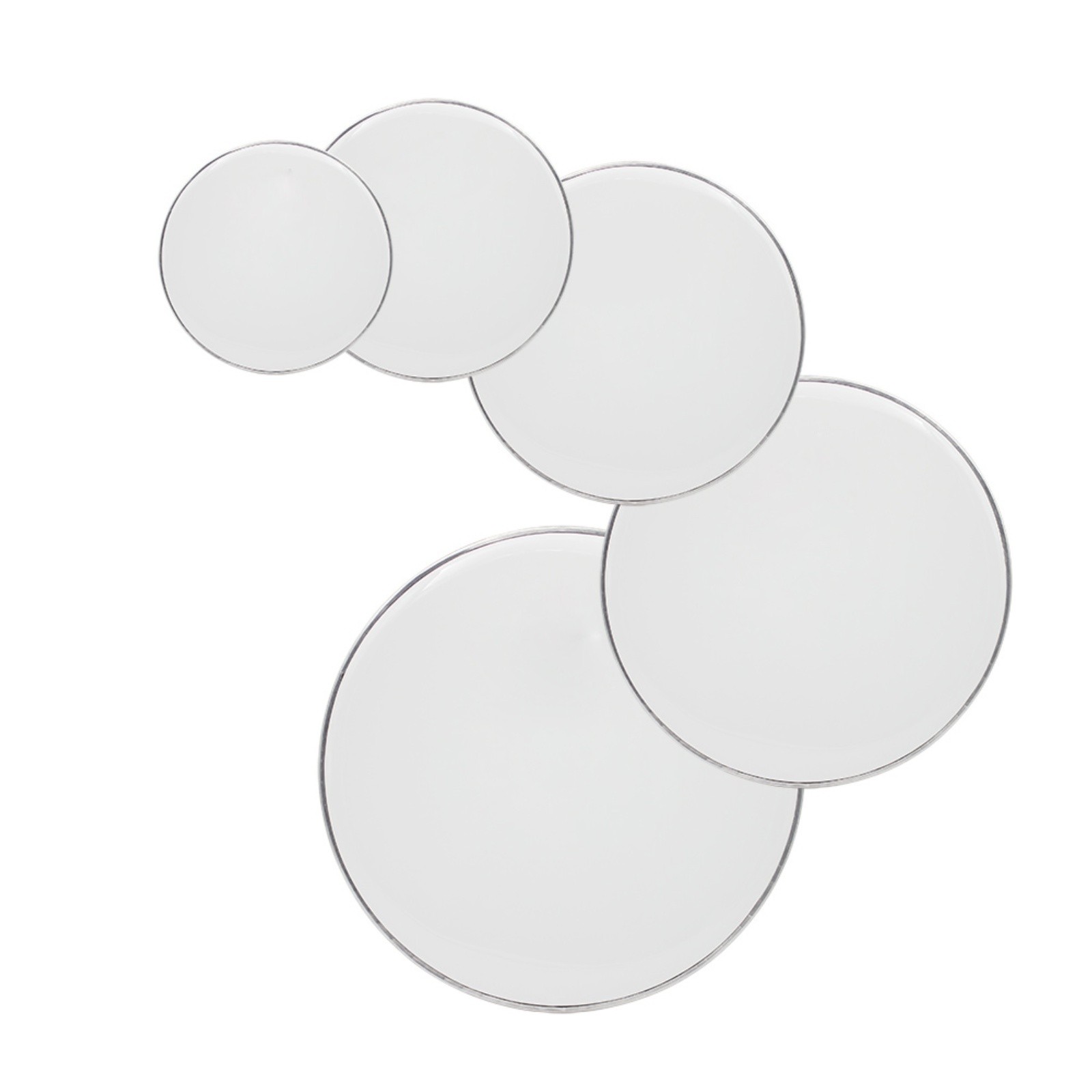 5-Piece Drum Heads Set - 22" 16" 14" 13" 12" PET Film White Replacement