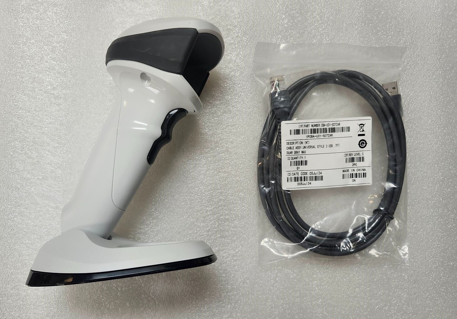 Zebra DS9908 2D/1D/QR Code Barcode Scanner w/ USB cable (White) for Square!⭐🔥