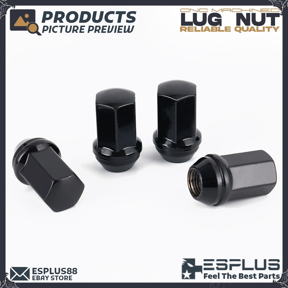24 XL Ford OEM Cone Seat Lug Nut Black M14x1.5 Fit 2015-25 Expedition/F150/Lobo