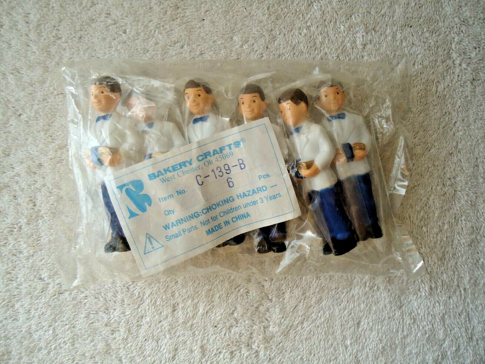 Vintage " NIP " Lot Of 6 Bakery Crafts # C-139-B Choir Boys Cake Toppers