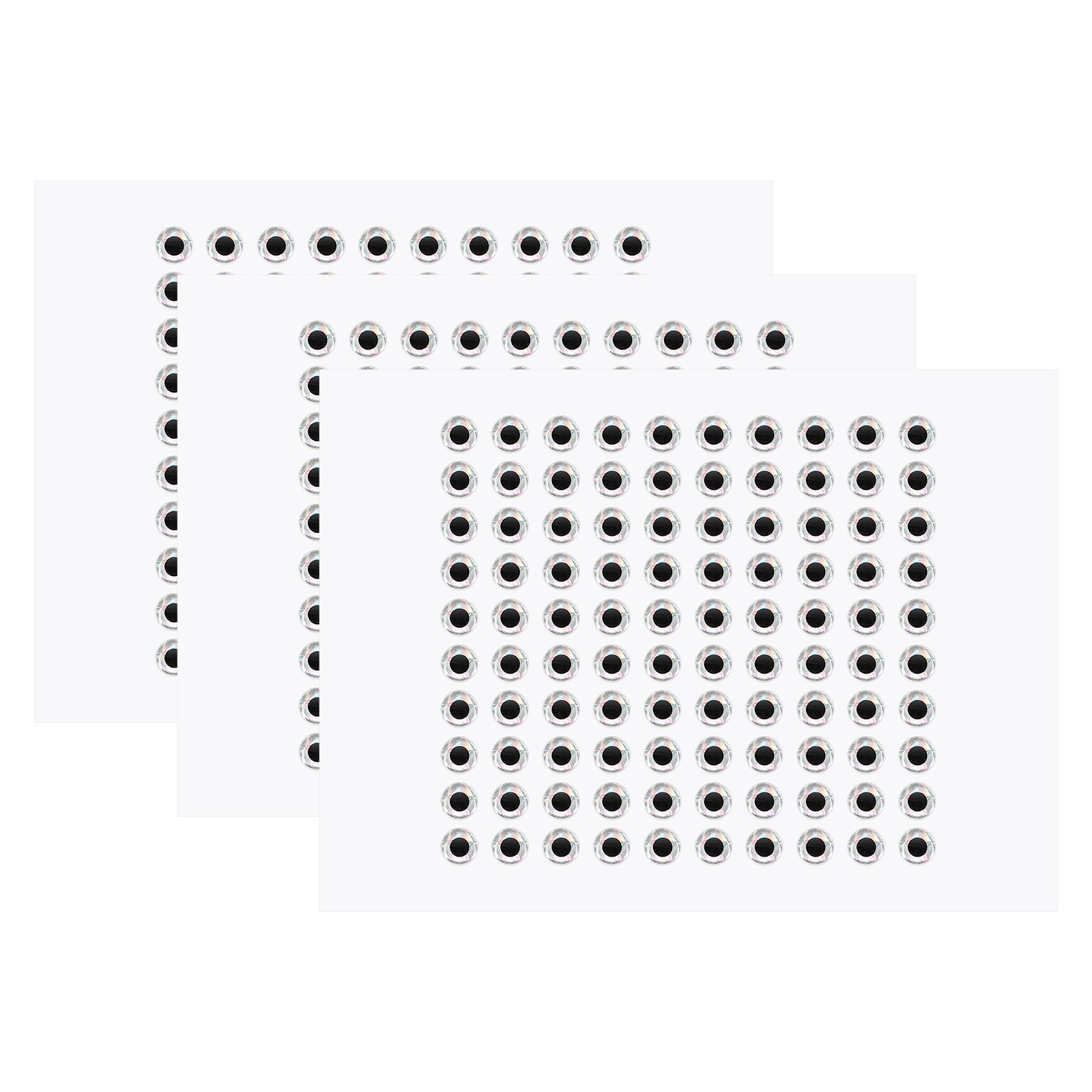 Fish Eyes for Lures Making, 3D Eyes Fly Tying Materials 5mm & 300 Pcs & White