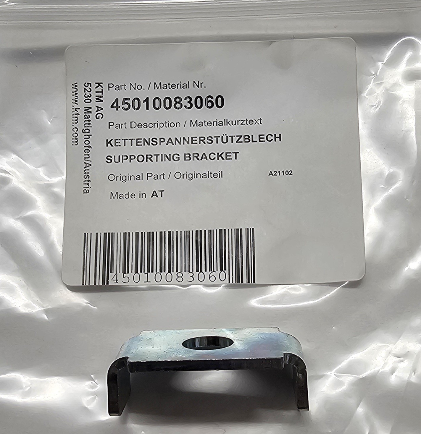 45010083060 SUPPORTING BRACKET/ CHAIN ADJUSTER BRACKET SX