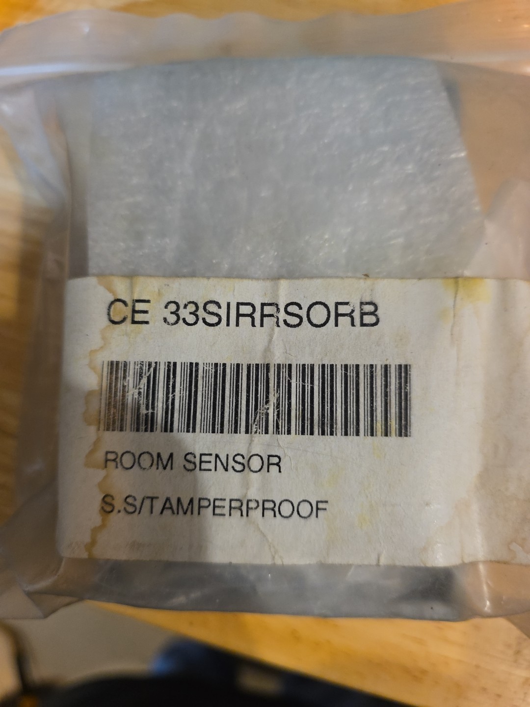 Carrier RRS Room Temperature Sensor Tamperproof W/override Button 33CI-RRS-ORB