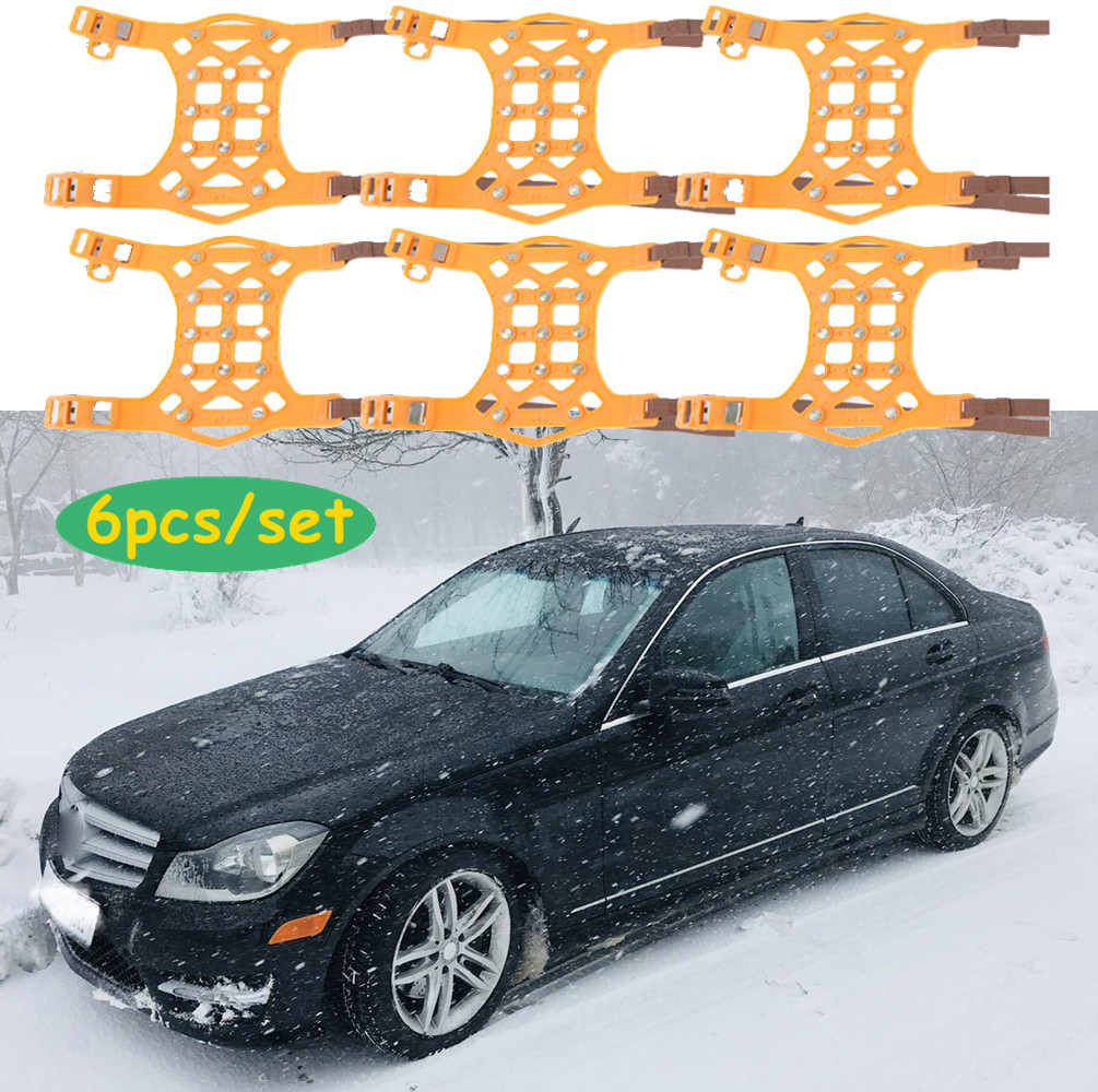 6pcs/set Car Truck Wheel Tire Snow Emergency Anti-skid Chains For Mercedes Benz