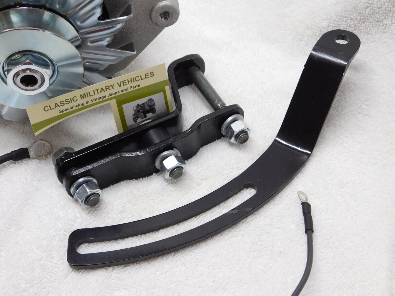 Willys CJ2A 12 Volt One Wire Alternator Conversion Kit with Bracket. L134 F134.