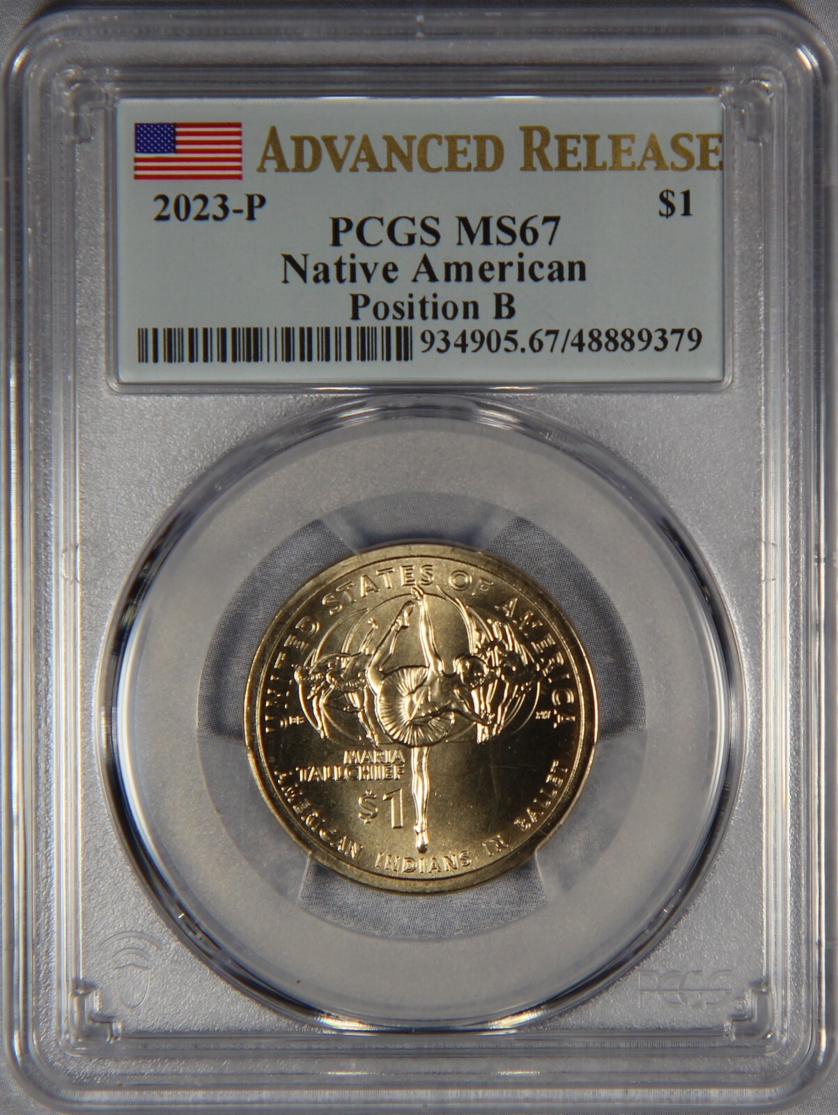 2023-P PCGS MS67 Sacagawea Native American Dollar Position B Advanced Release