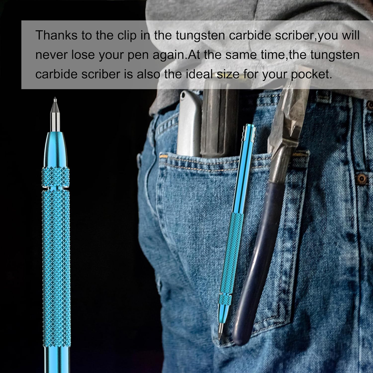 4 Pack Tungsten Carbide Scriber with Magnet,With Extra 21 Replacement Marking Ti