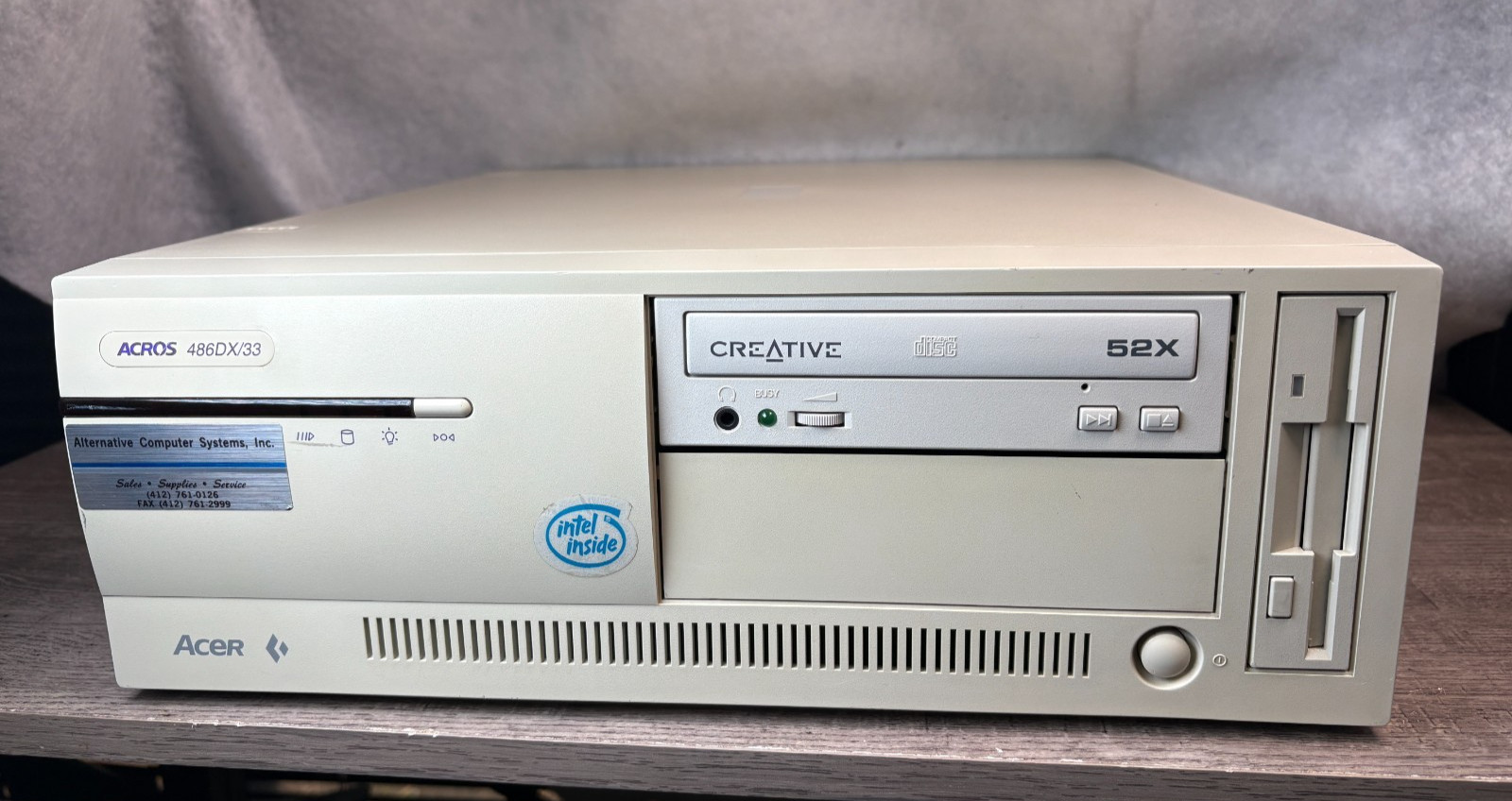 Acer Acros 486DX2/50 Vintage Gaming Computer - Tested Working