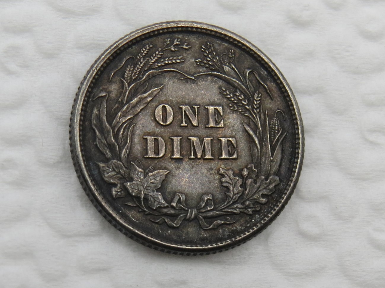 1892 P Barber Dime - AU - Beautiful Dark Toning - Sharp Strike