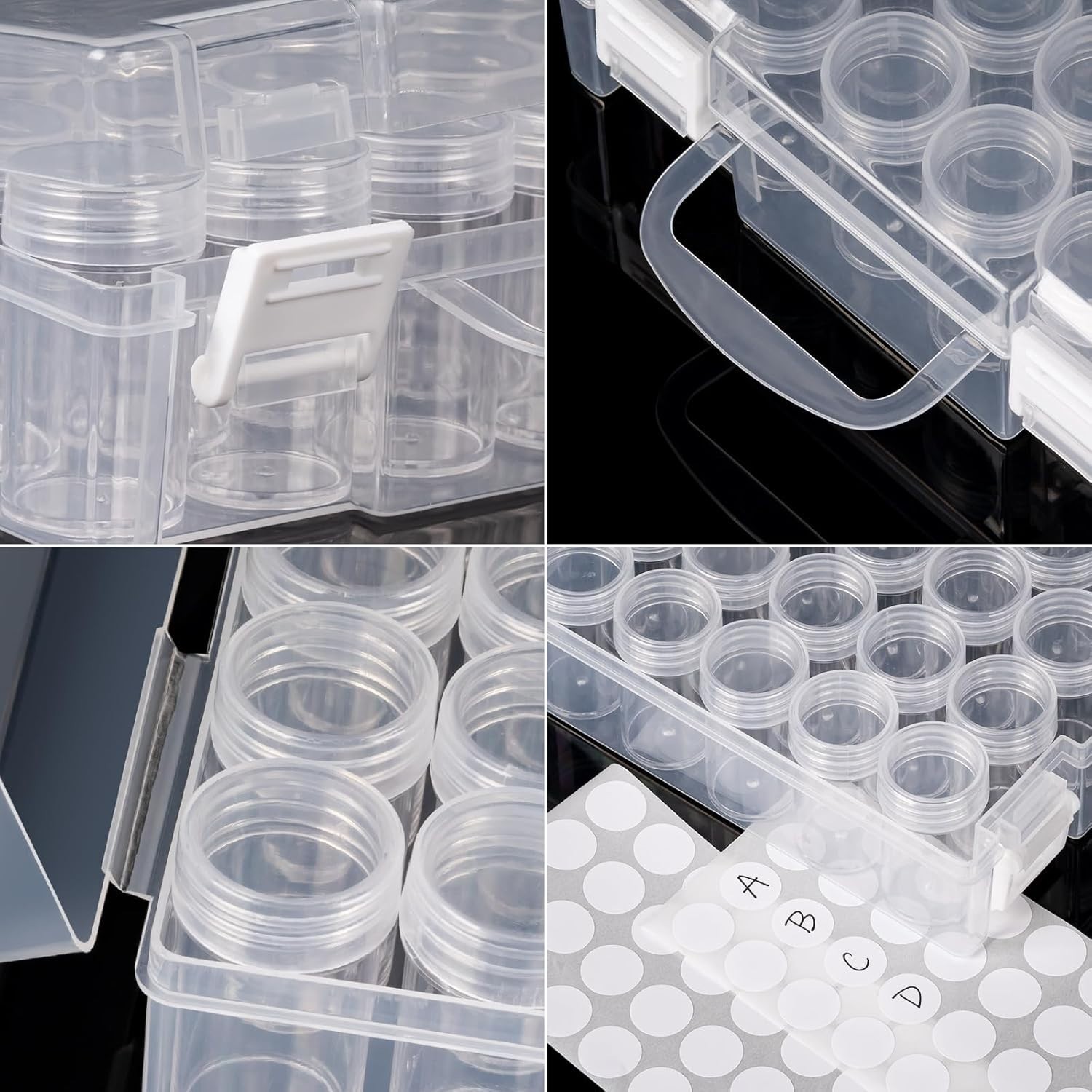 Bead Organizer, Bead Containers, 30 Grids Diamond Painting Storage Containers...