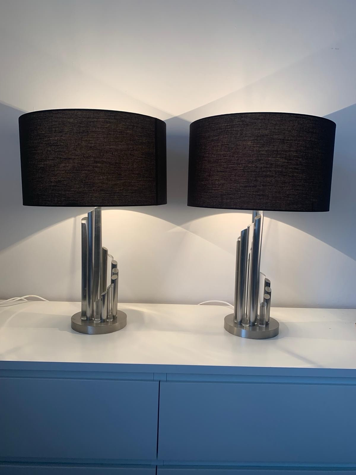 Vintage Space Age Table Lights (pair) Amazing design 1970’s