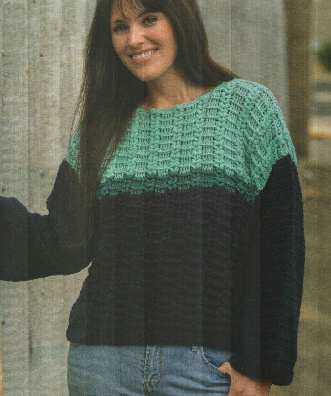 DENALI PULLOVER & COWL SCARF 5 SIZES WOMEN'S CROCHET PATTERN INSTRUCTIONS