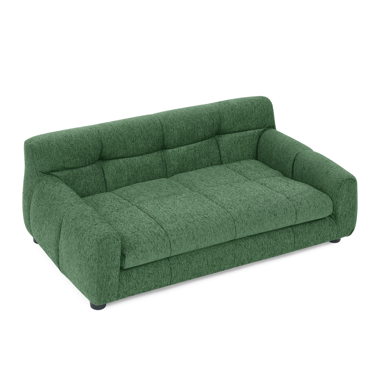 Soft Comfortable Pet Sofa Backrest Armrests Suitable for Small Medium Dogs Green