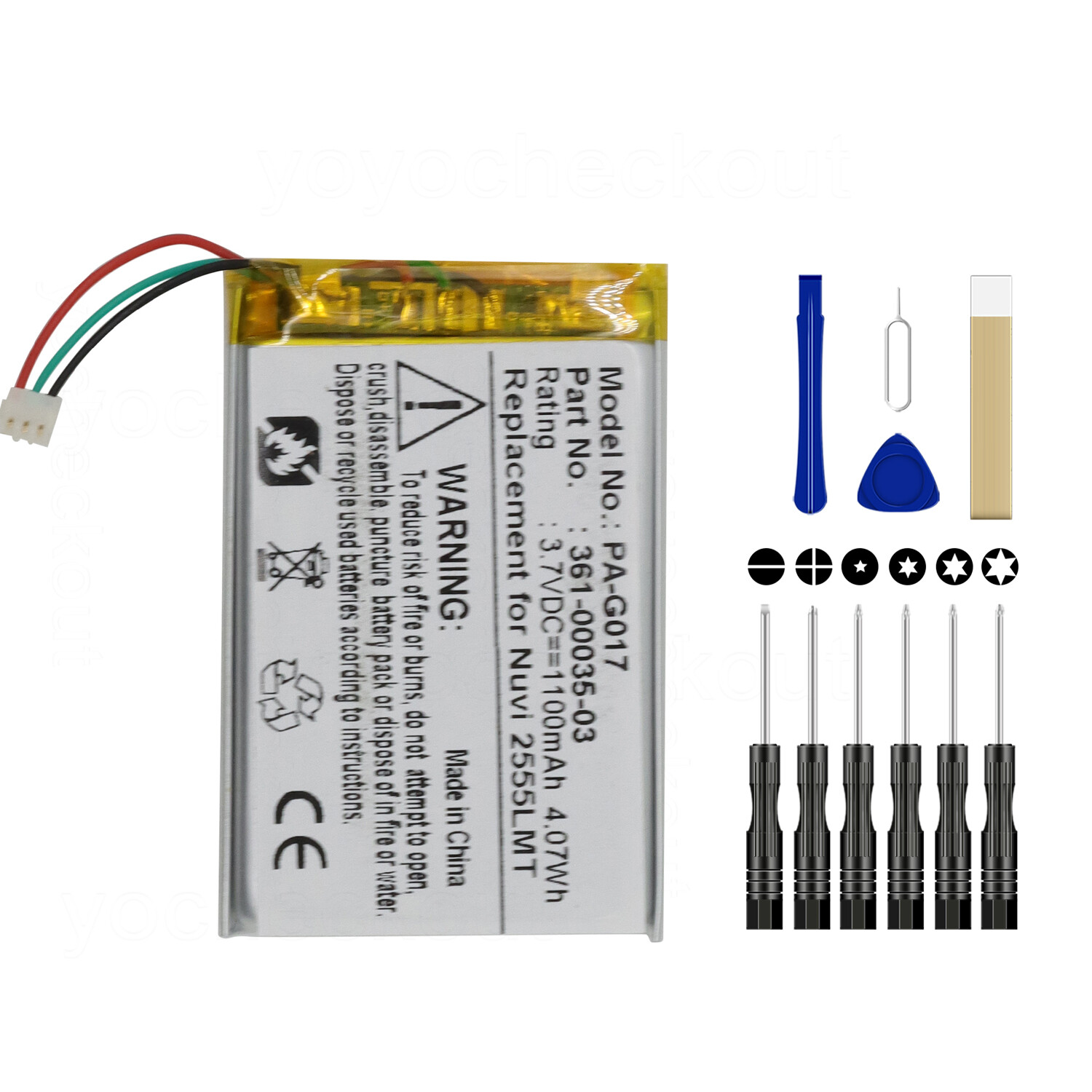 For GarminNuvi 2557 2597 2597LMT 2789LMT GPS Battery 361-00035-03 361-00035-00