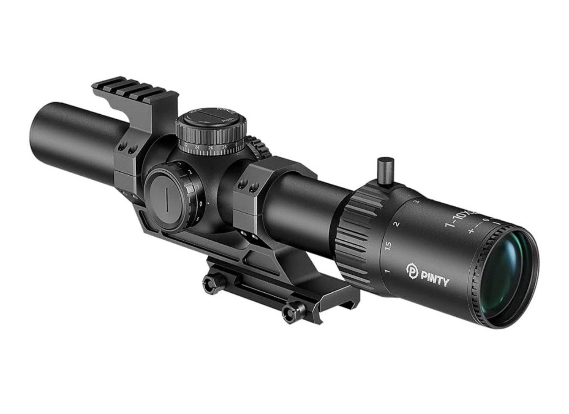 PINTY FFP LPVO Rifle Scope 1-6x/1-8x/1-10x  Cantilever Mount for Picatinny Rail