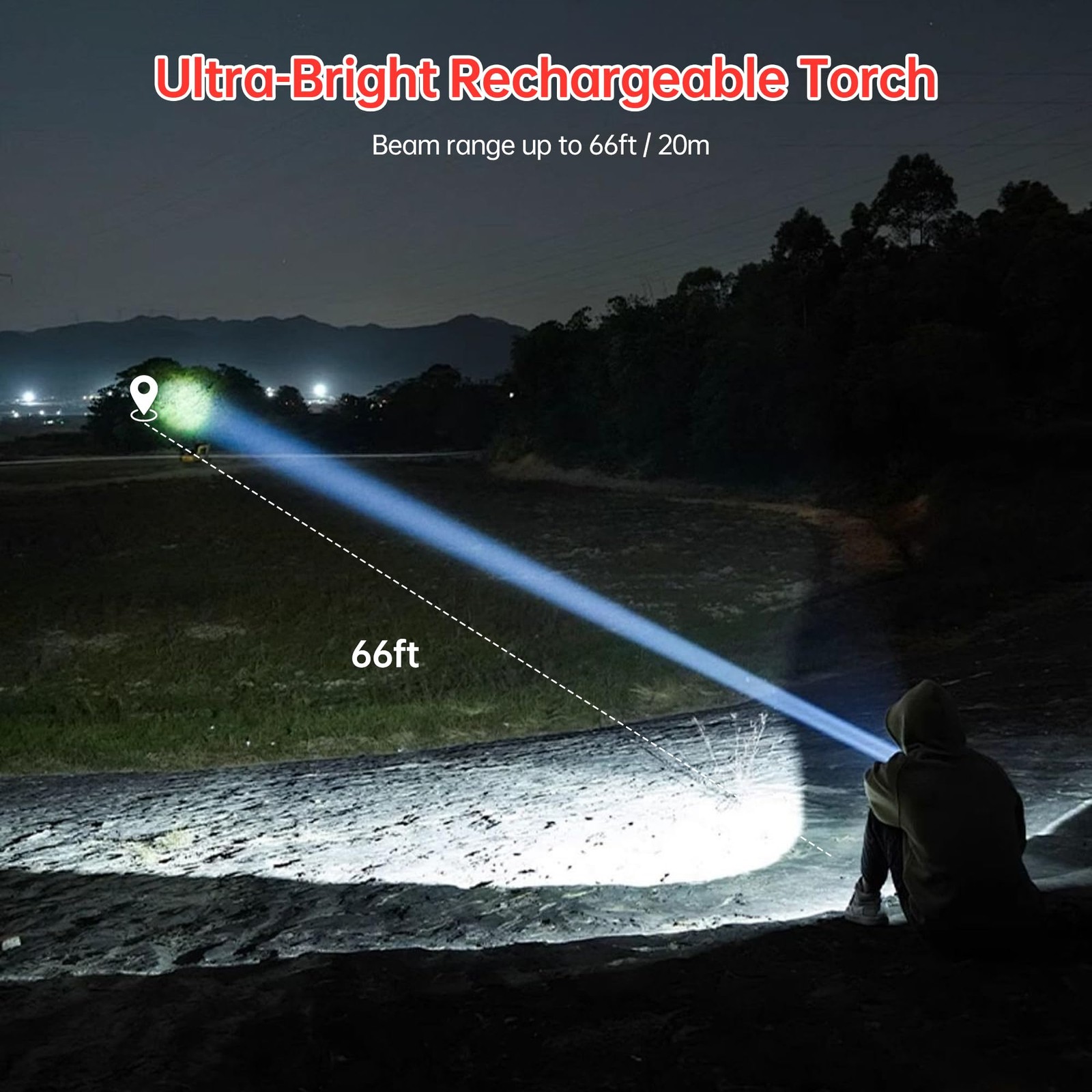 Magnetic Work Light Rechargeable, 400LM LED Work Light with COB Floodlight & Spo
