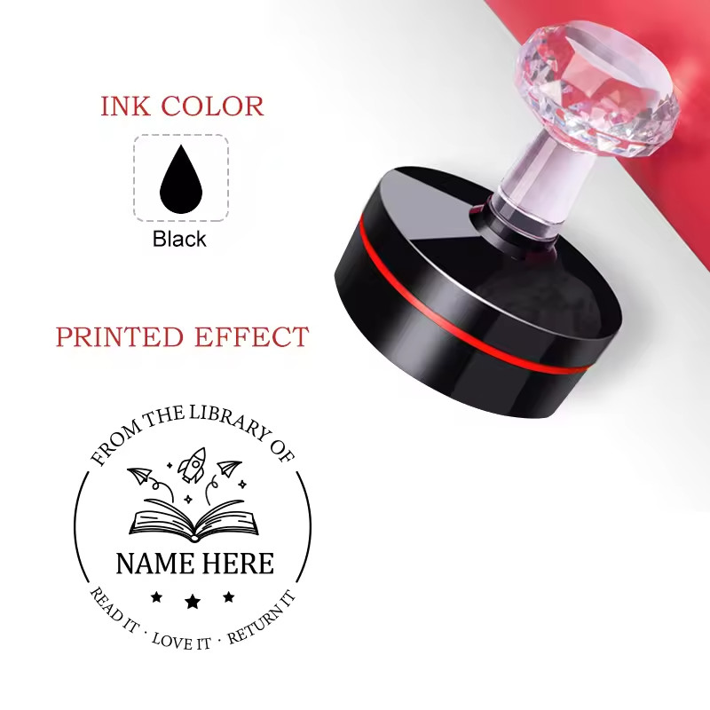 Personalized Rubber Stamp Custom Logo Name Self Inking Business Stamp