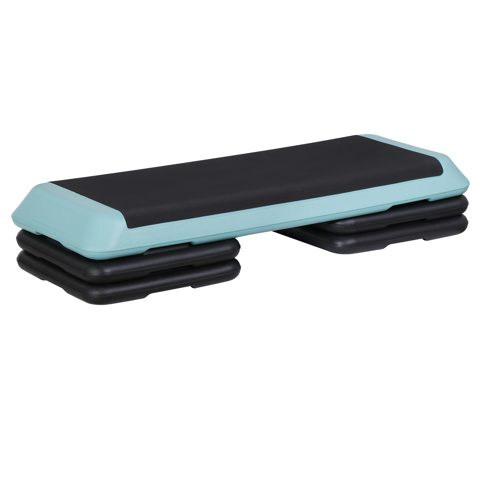 43'' Aerobic Step Platform Exercise Adjustable Workout Stepper w/4 Riser Green