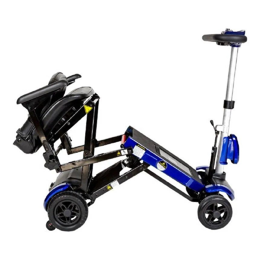Drive Medical Zoo Me Auto-Flex Folding Travel Scooter, Blue