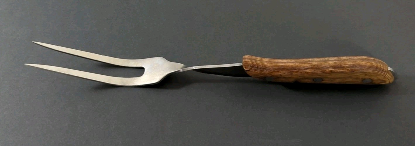 Vtg. Japan Twisted Carving Fork 12" (Very Nice)