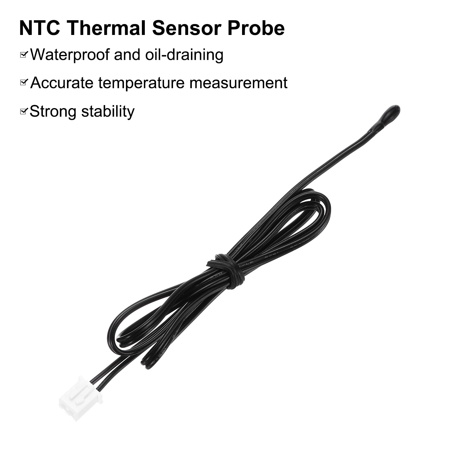 1 Pcs 20K NTC Thermal Sensor Probe,Epoxy Temp Sensor Probe 17.7 Inch