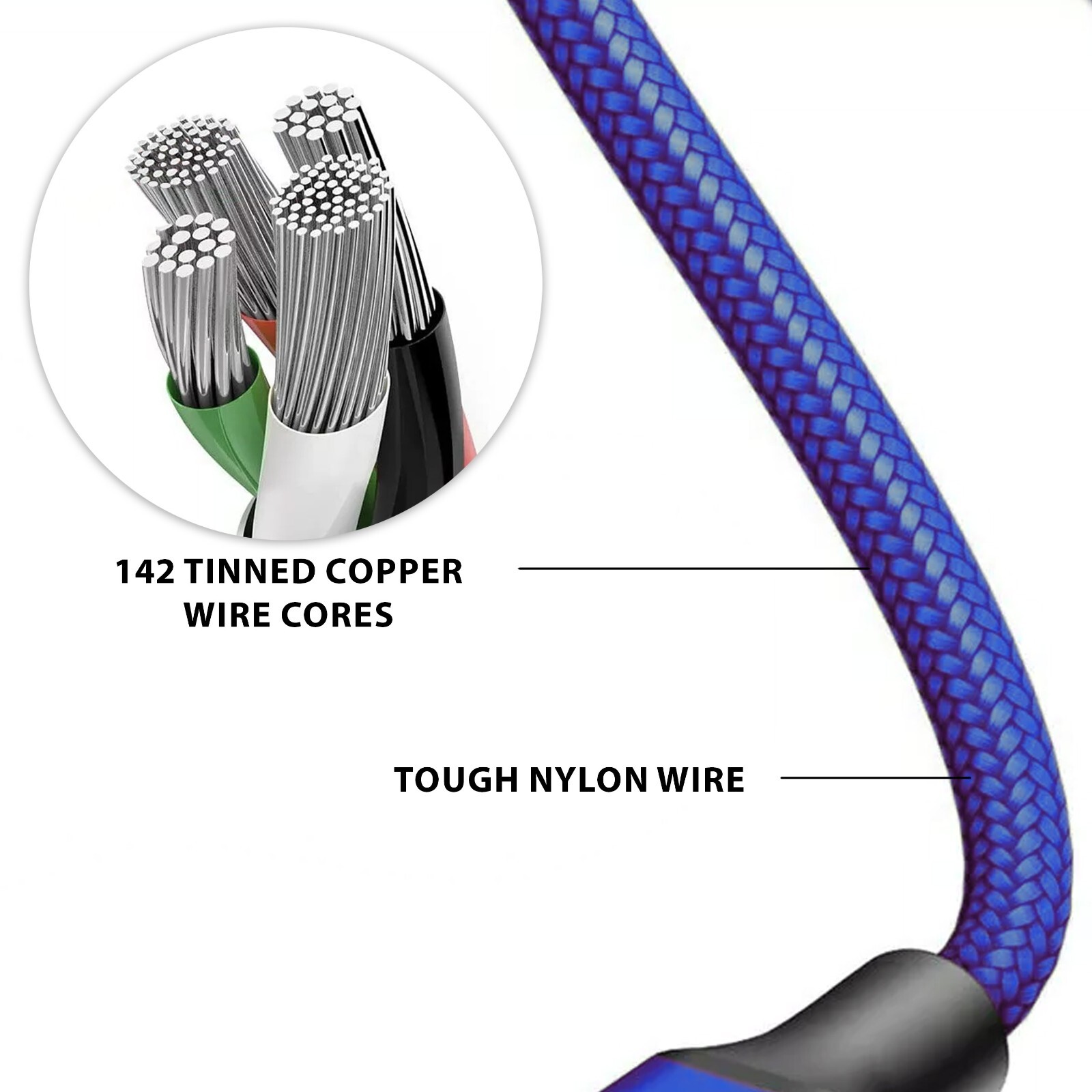 3 in 1 Fast USB Charging Cable Universal Multi Function Cell Phone Charger Cord