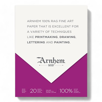 Premium White Sketchbook for Printmaking, 8.5"