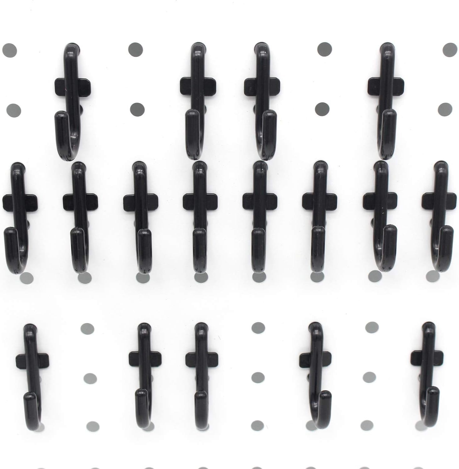 Pegboard Hooks Kit Pegboard J Hook Assortment 100PK Black Peg Hooks