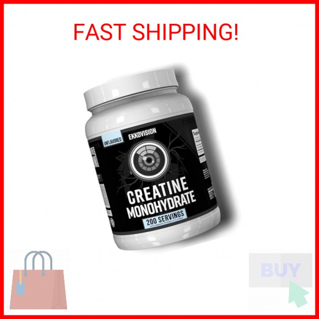 Ekkovision Creatine Monohydrate Powder, Micronized, Unflavored, Pre Workout & Po