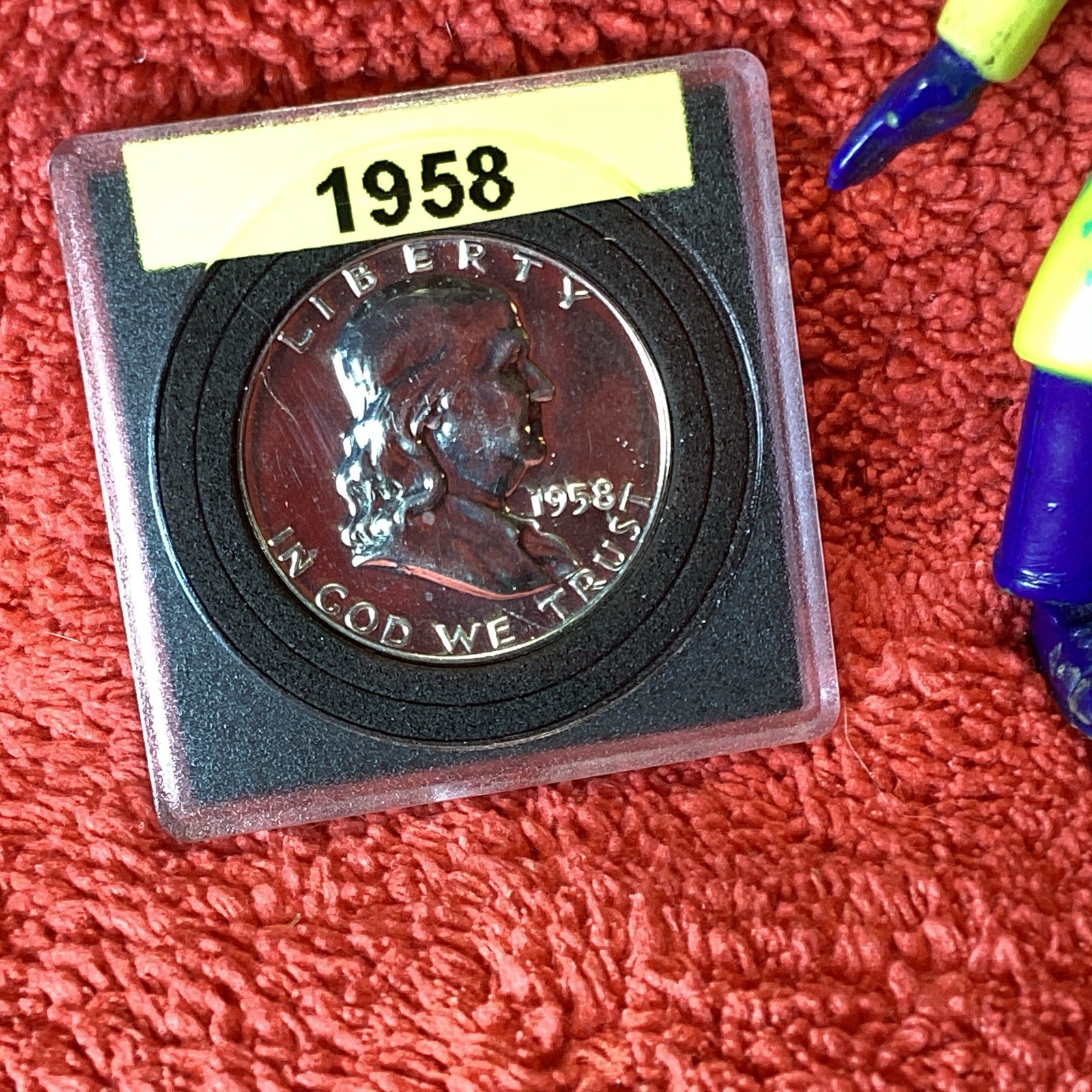 1958 FRANKLIN HALF DOLLAR PROOF QUALITY in HARDCASE