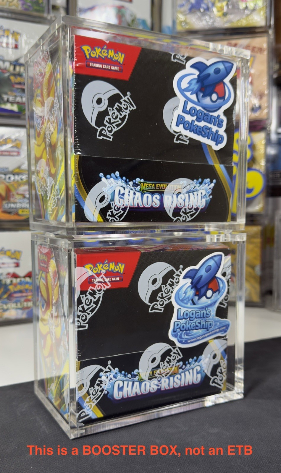 2pcs Pokemon Booster Box Protector Case Acrylic Magnetic Closure 99% UV Blocking