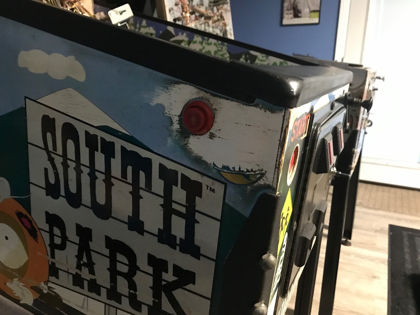 South Park Pinball Machine Side Art Button Area Protectors