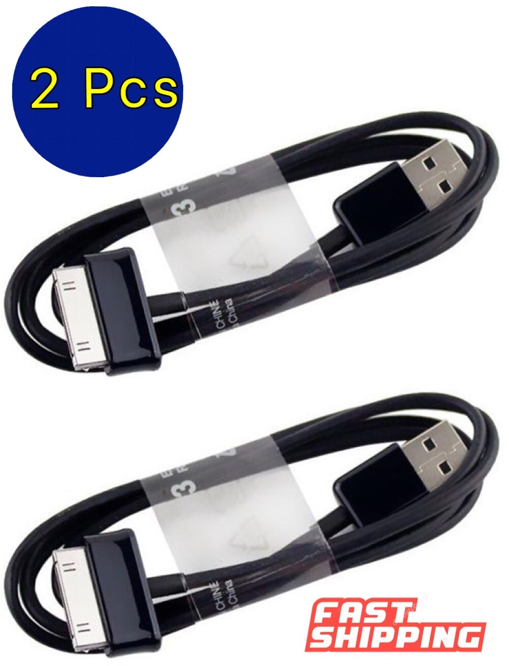 2 Pcs USB Sync Data Charger Cable for OEM Samsung Galaxy Tablet 7.0 7.7 8.9 10.1