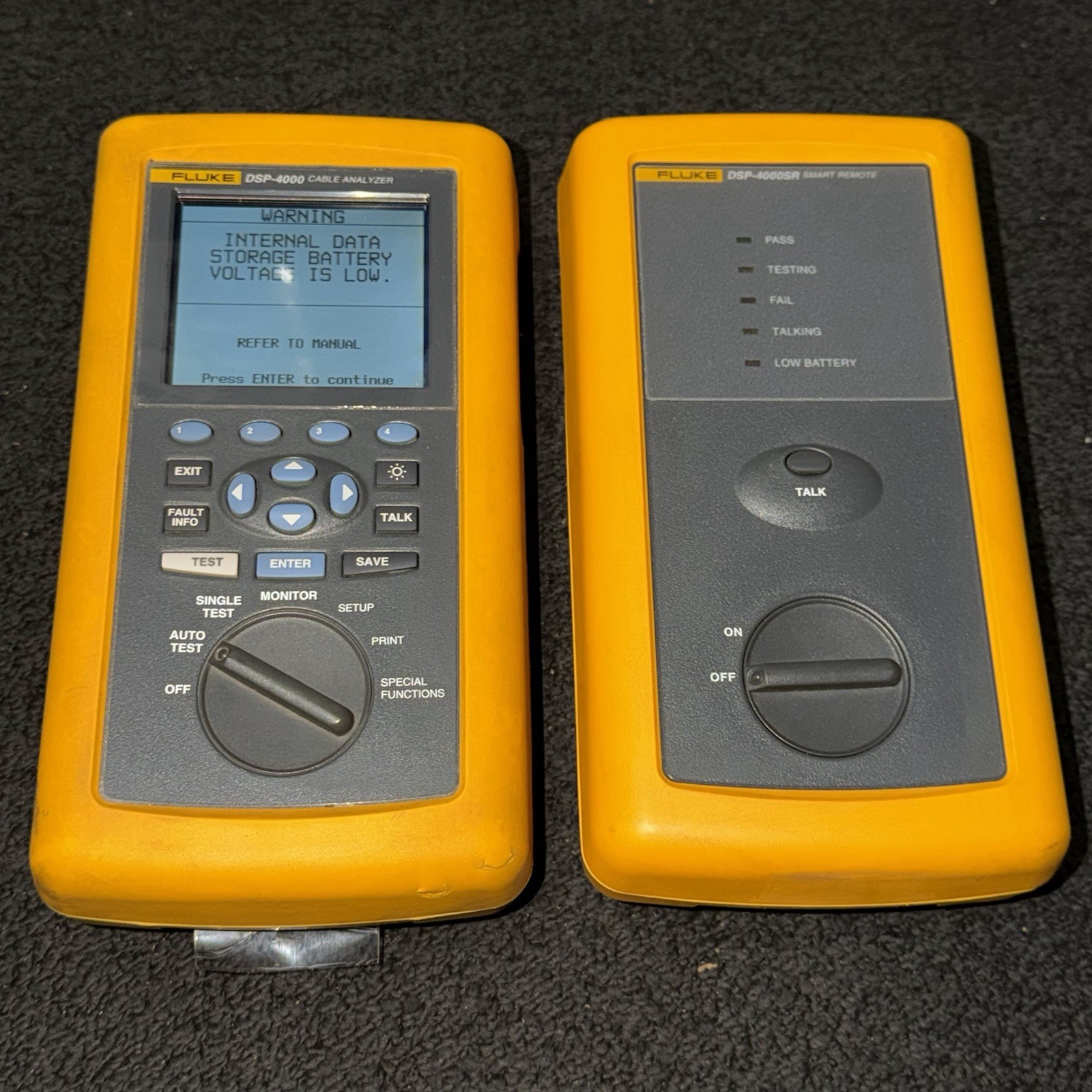 Fluke Networks DSP-4000 Cable Analyzer + DSP-4000SR Smart Remote - Parts