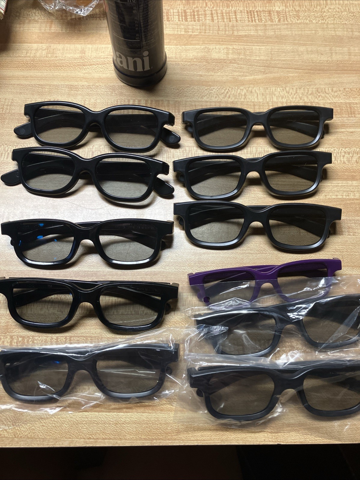 Lot Of 4 Passive Real D 3D Glasses + 6 generic & one childs pair - 11 Total