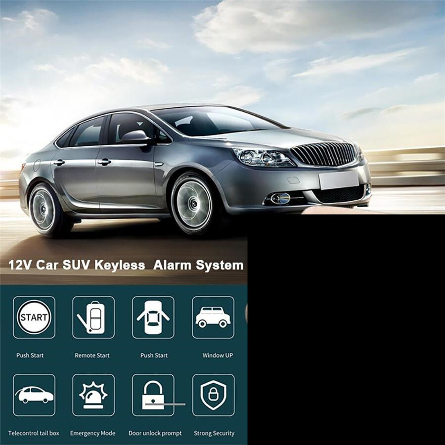 Keyless Entry Car Engine Start Alarm System Remote One-Button Starter Stop Kit