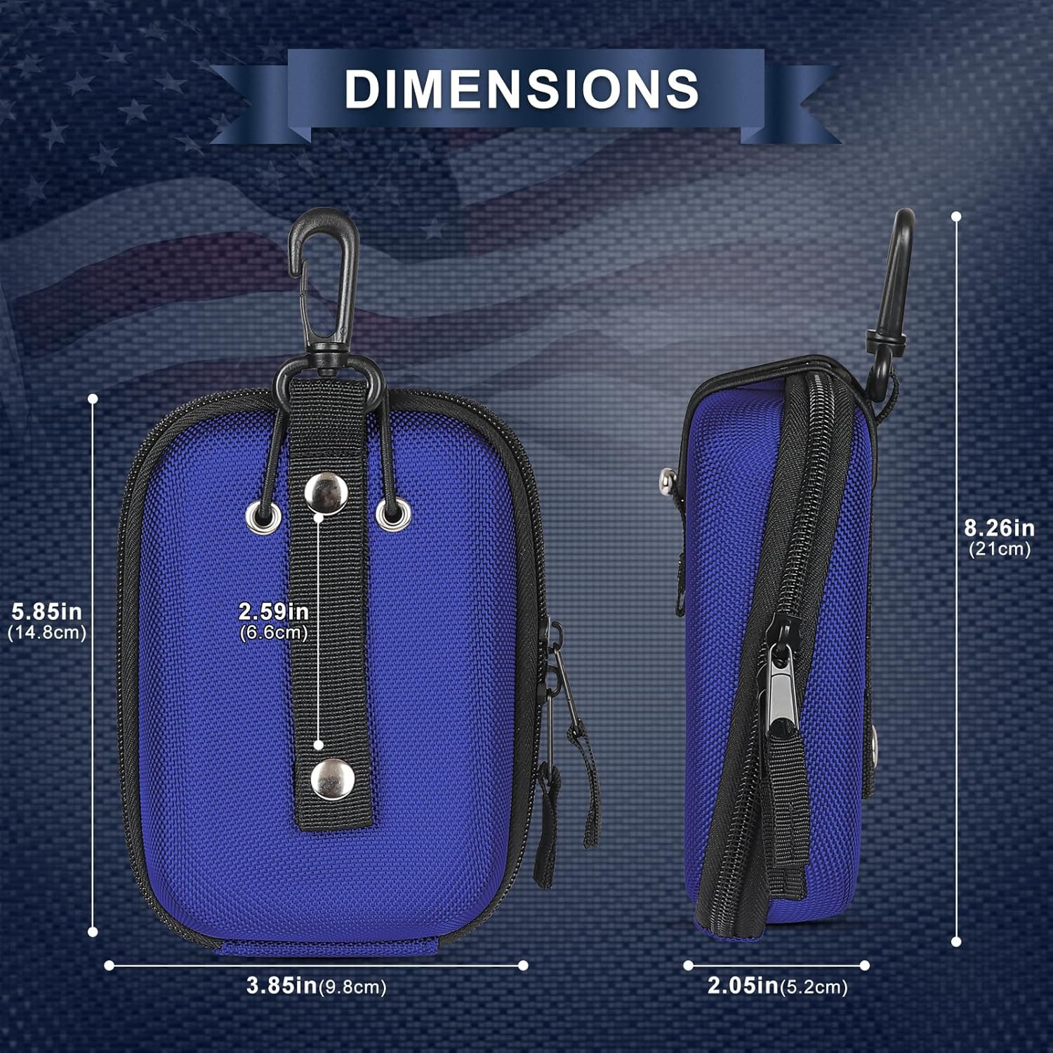 Rangefinder Case USA Flag Hard Shell for Tectectec Callaway, Universal Range Fin