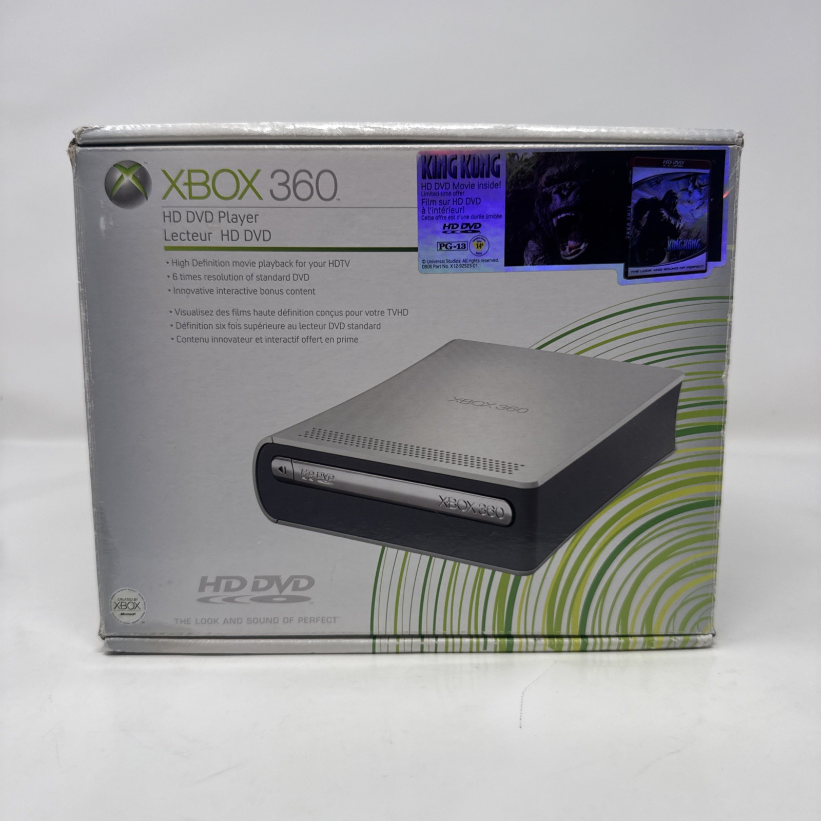 New Microsoft Xbox 360 HD DVD Player with King Kong Film Included Xbox