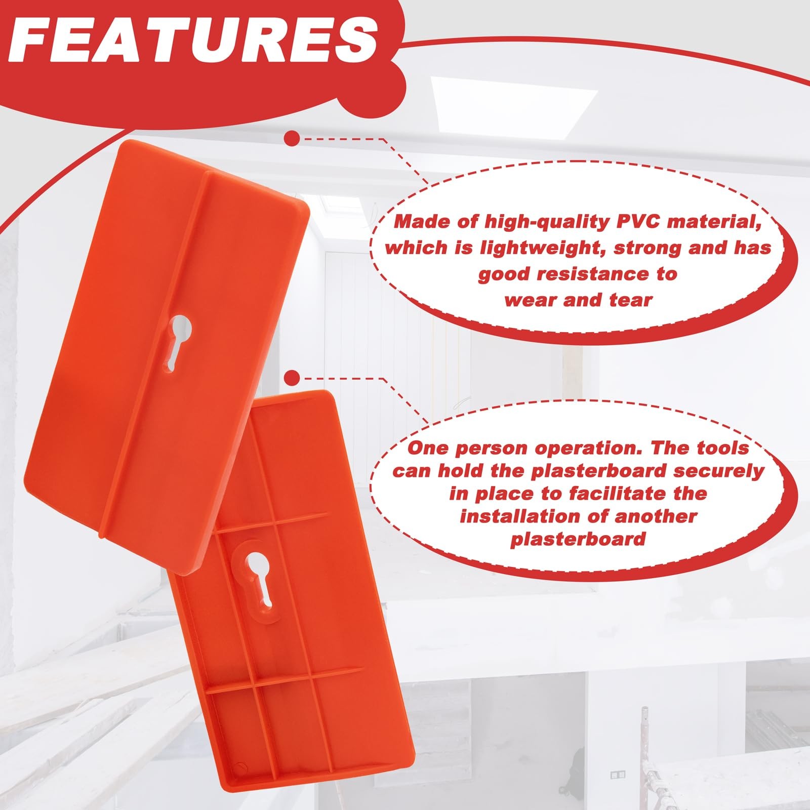 10 Pcs Drywall Fitting Tool Support The Plaster Board in Place While...