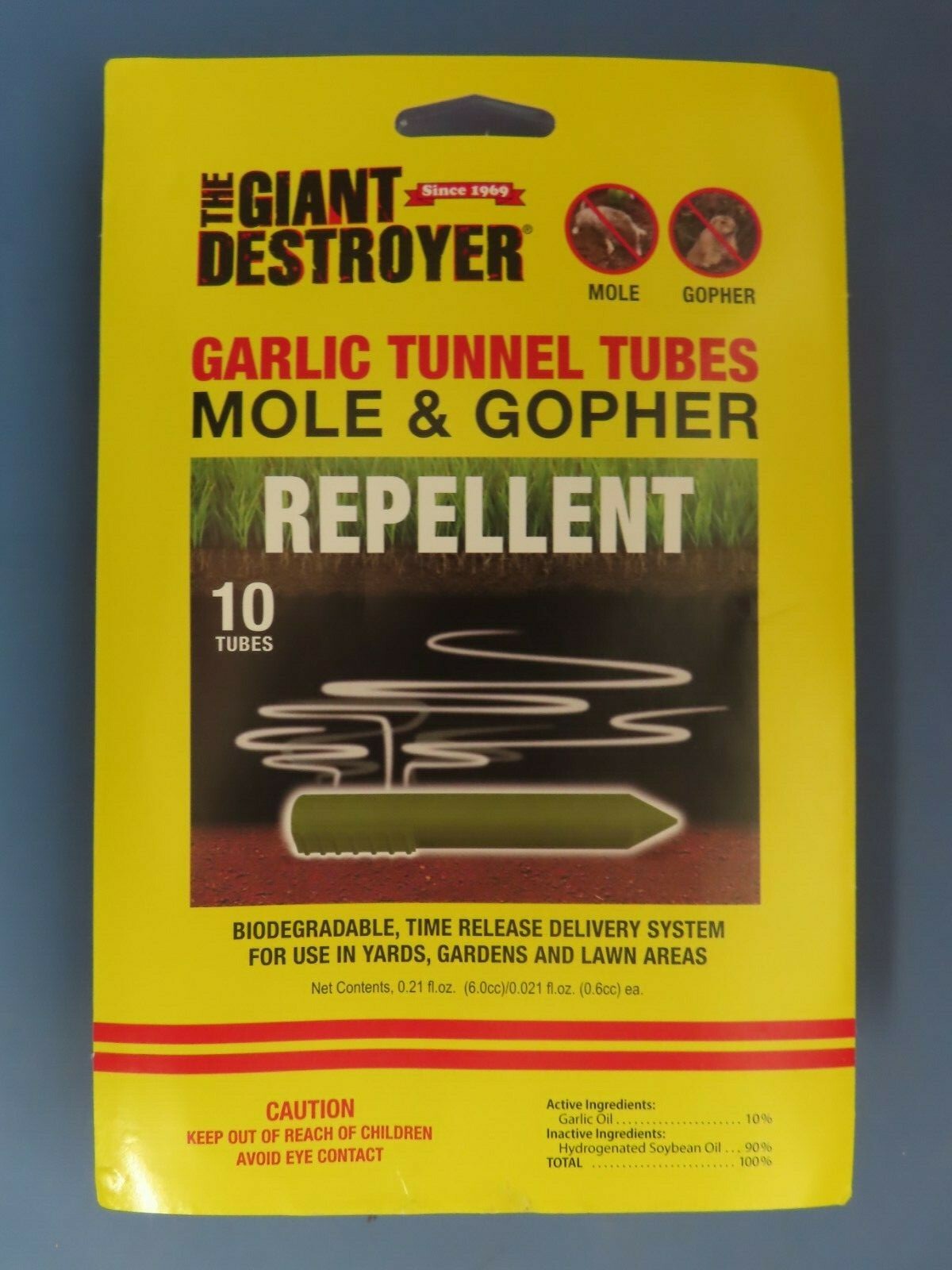 The Giant Destroyer Garlic Tunnel Tubes for Mole & Gopher pack of 10 tubes #410