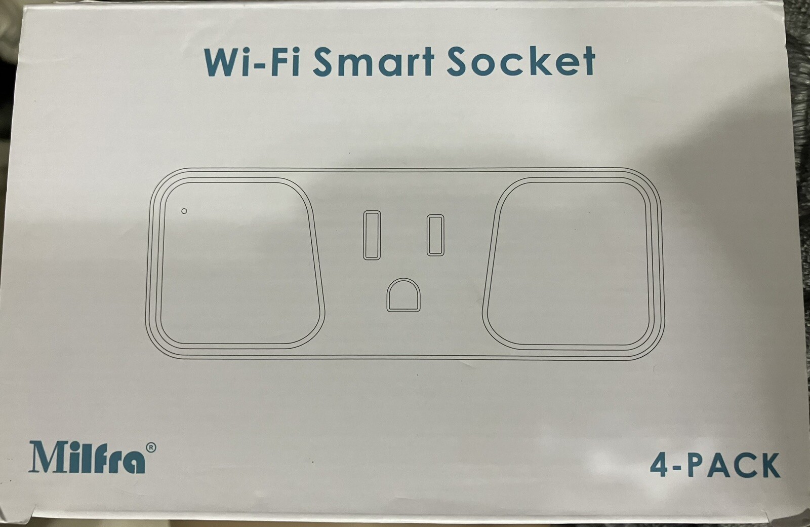 4 Wi-Fi Smart Home Socket Plug Outlet 2.4Ghz Voice Amazon Alexa Google Assistant