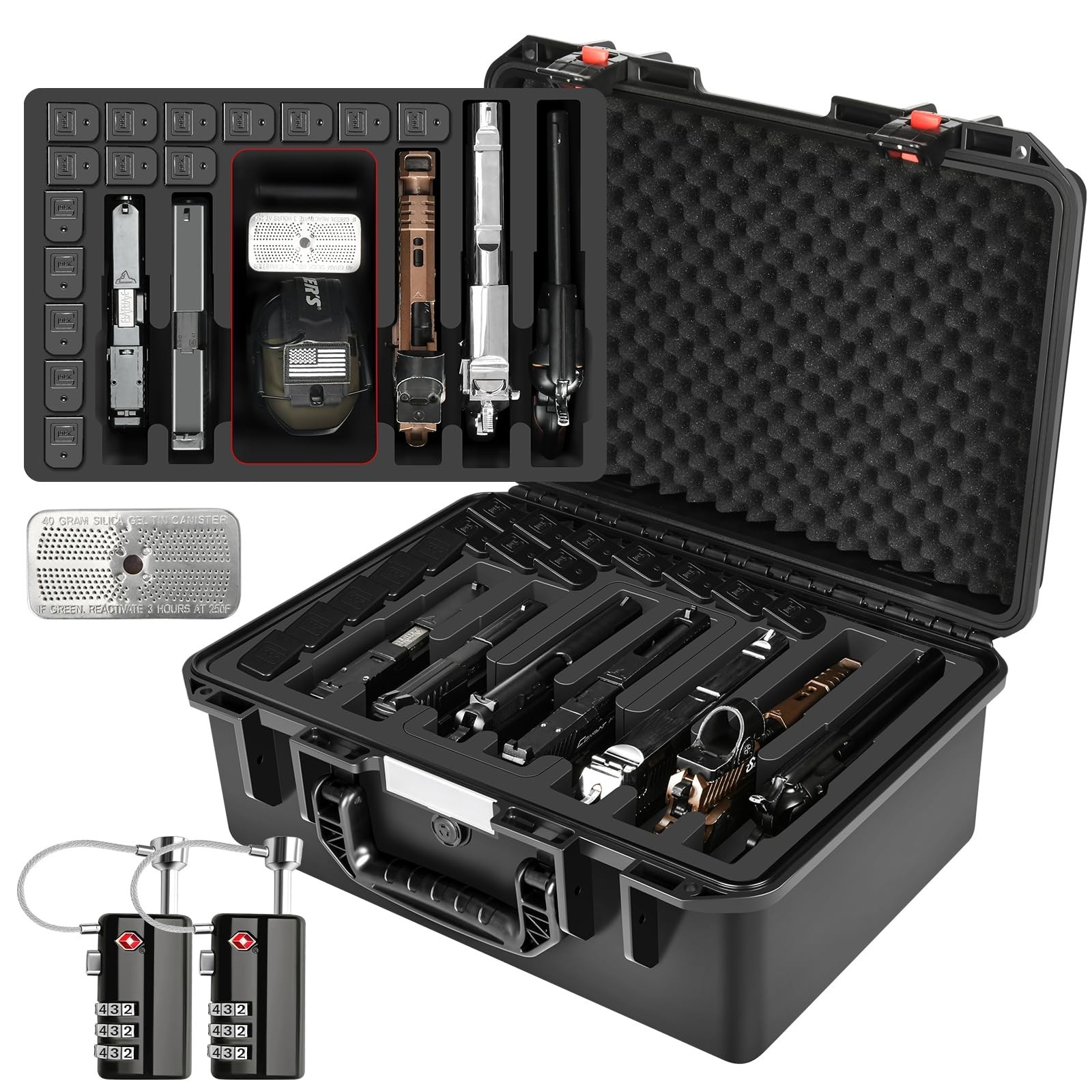 Waterproof Hard Shell Pistol Case for Handguns | TSA Approved Multi-Gun Storage