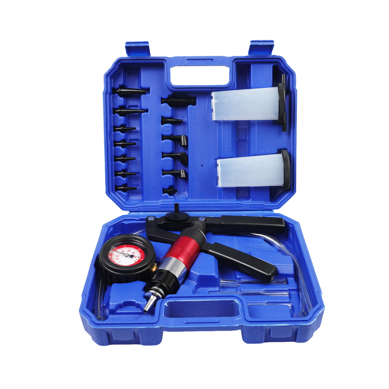 21pcs Hand Held Vacuum Pressure Pump Tester Brake Fluid Bleeder Bleeding Tool US