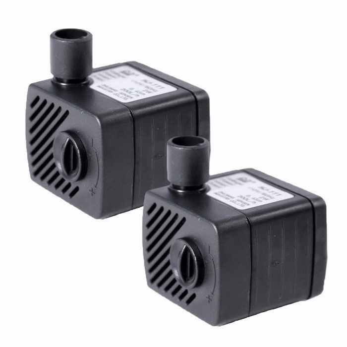 2x 53 GPH Submersible Pump Aquarium Powerhead Fountain Water Hydroponic