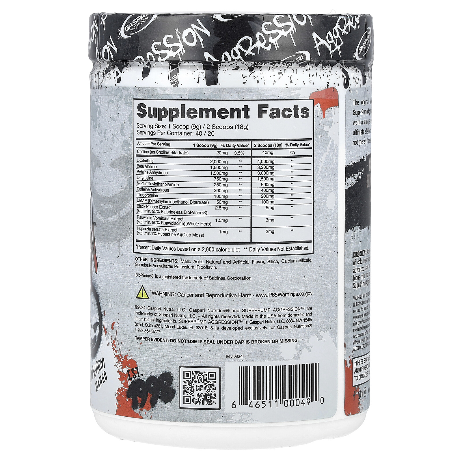 SuperPump Aggression™ Pre- Workout, Mayhem Mango, 360 g