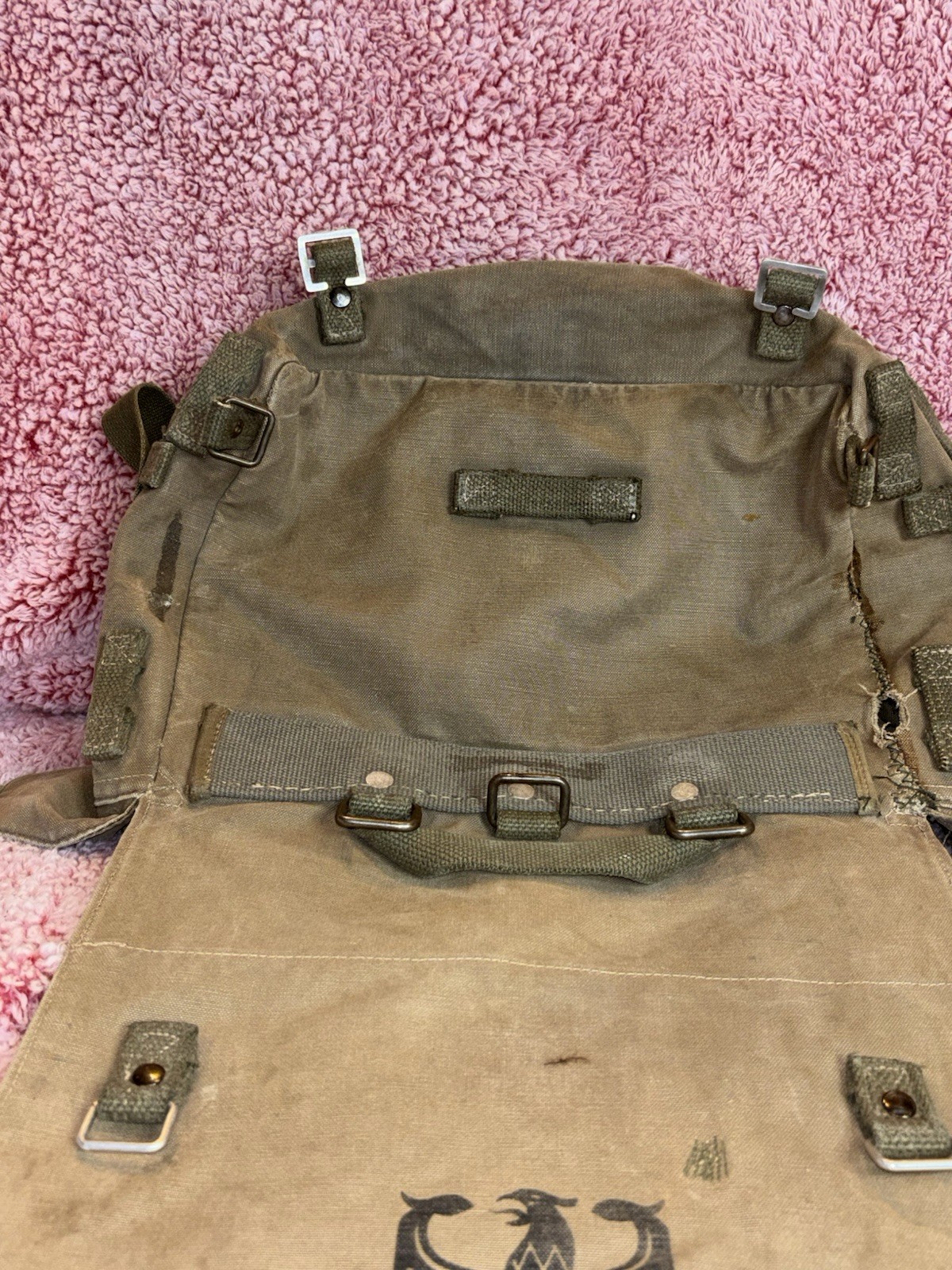 1960s West German Issue Heavy-Duty Canvas Shoulder/Hand Carry