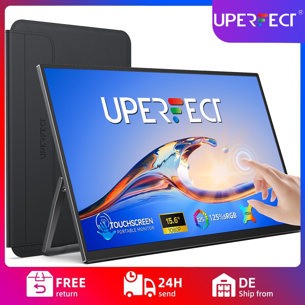 UPERFECT Touchscreen Portable Monitor, 15.6" 1920 x 1080 Portable Gaming Monitor