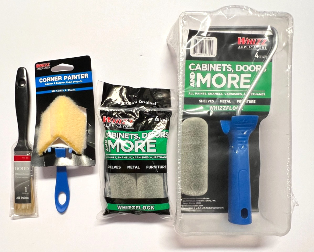Whizz Applicators Cabinets Doors 4" Roller Refill Corner Painter Brush Lot