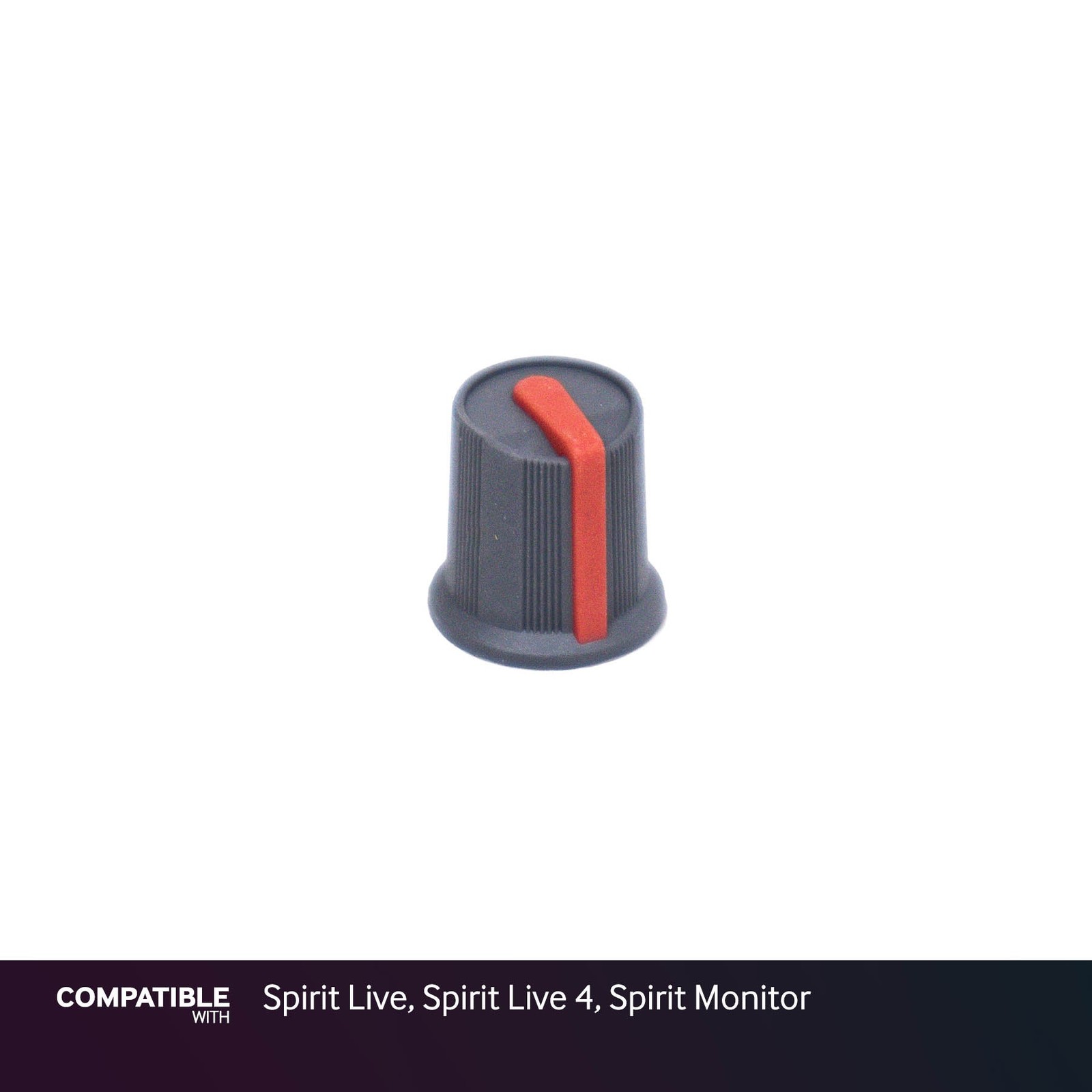 Soundcraft Gray/Red Knob for Spirit Live, Spirit Live 4, Spirit Monitor
