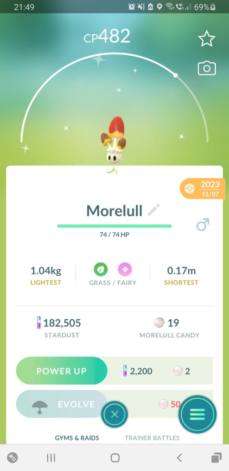 🍄Shiny Morelull (Dazzling Bubungus) Pokemon GO🍄 Exchange or PTC